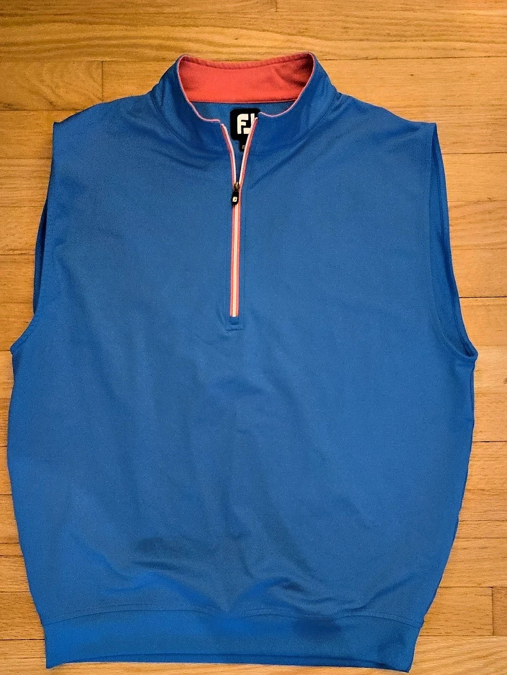 FootJoy FJ Men's Performance Golf Quarter Zip Pullover Blue Coral M